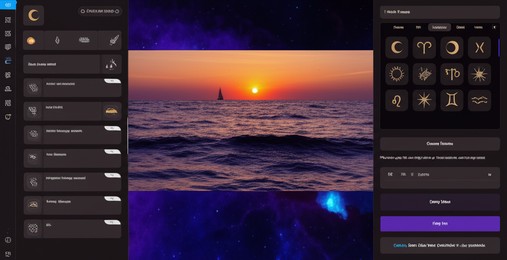 Editor visual de arrastrar y soltar para diseño web esotérico